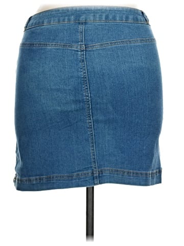 Copper Key Denim Skirt (view 2)