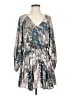 Free People 100% Polyester Paisley Silver Casual Dress Size XS - photo 1