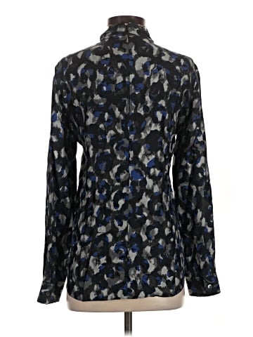 Theory Long Sleeve Silk Top (view 2)