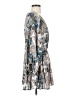 Free People 100% Polyester Paisley Silver Casual Dress Size XS - photo 4