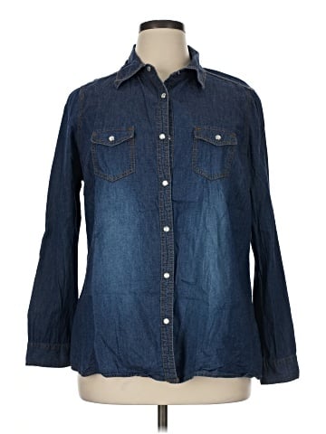 Faded Glory Long Sleeve Button-Down Shirt (view 1)