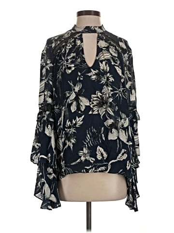 Parker Long Sleeve Silk Top (view 1)