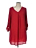 Lush 100% Polyester Red Casual Dress Size L - photo 1