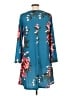 Cupshe 100% Polyester Print Teal Casual Dress Size L - photo 2