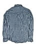 Nordstrom Checkered-gingham Blue Long Sleeve Button-Down Shirt Size 10 - 12 - photo 2