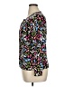 August Silk Floral Black Long Sleeve Top Size XL - photo 5