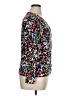 August Silk Floral Black Long Sleeve Top Size XL - photo 4