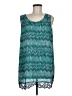 a.n.a. A New Approach 100% Polyester Teal Sleeveless Blouse One size - photo 1
