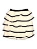 H&M 100% Polyester Stripes Ivory Casual Skirt Size 2 - photo 1