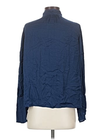 Aqua Long Sleeve Blouse (view 2)