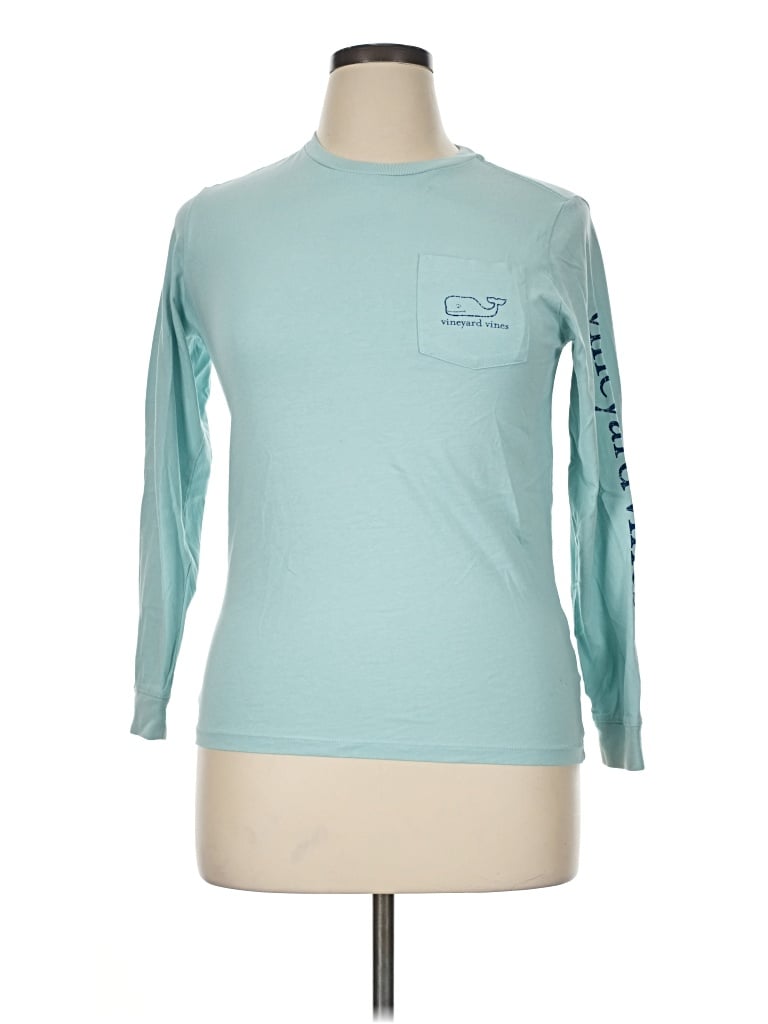 Pre-owned Vineyard Vines Long Sleeve T-shirt In Teal