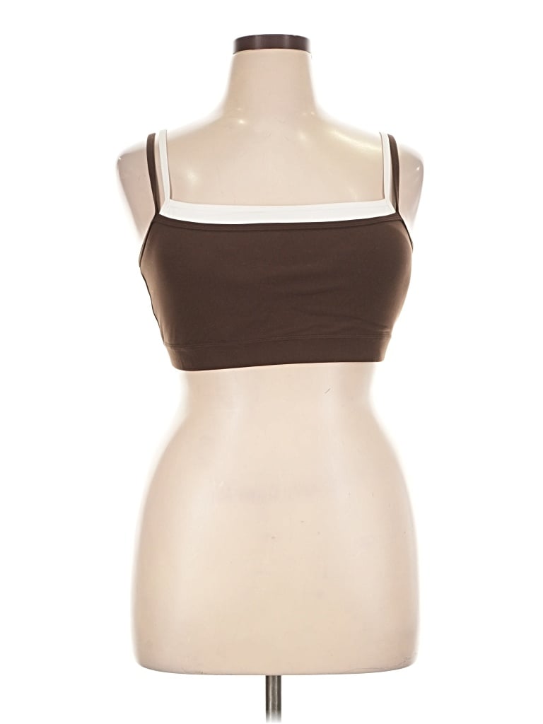 Pre-owned Ypb Tube Top Brown Strapless Neckline Tops