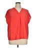 Banana Republic 100% Polyester Orange Short Sleeve Blouse Size XL - photo 1