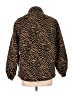 Mi ami 100% Polyester Animal Print Brown Faux Fur Jacket Size L - photo 2