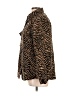 Mi ami 100% Polyester Animal Print Brown Faux Fur Jacket Size L - photo 5