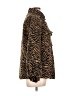 Mi ami 100% Polyester Animal Print Brown Faux Fur Jacket Size L - photo 4