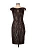 Kay Unger Metallic Brown Black Cocktail Dress Size 2 - photo 1