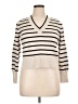 Marled Stripes Ivory Pullover Sweater Size XL - photo 1
