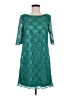 Jax 100% Polyester Argyle Teal Cocktail Dress Size 8 - photo 1