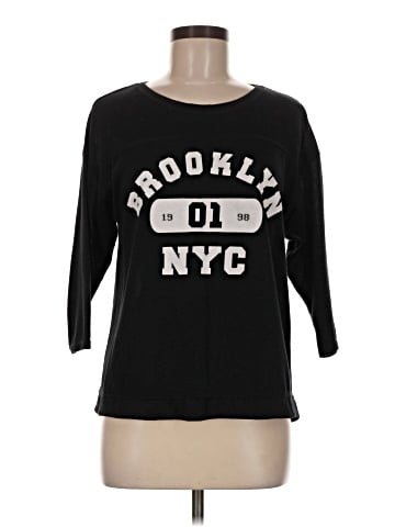 Zara W&B Collection 3/4 Sleeve T-Shirt (view 1)