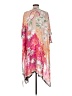 One 100% Rayon Floral Multi Color Pink Kimono One size - photo 2