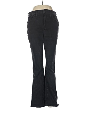 Madewell Curvy Kick Out Crop Jeans in Black Rinse Wash (view 1)