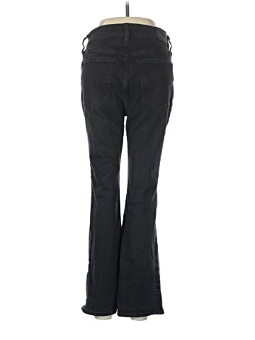 Madewell Curvy Kick Out Crop Jeans in Black Rinse Wash (view 2)