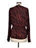 Express 100% Polyester Animal Print Burgundy Long Sleeve Blouse Size M - photo 2