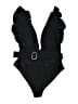 Unbranded Solid Black One Piece Swimsuit Size XXL - photo 1