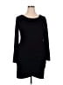 Leith Solid Black Casual Dress Size 2X - photo 1