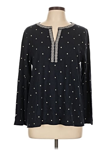 J.Jill Long Sleeve Henley (view 1)
