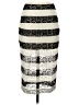 Express Stripes Silver Casual Skirt Size 0 - photo 1