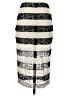 Express Stripes Silver Casual Skirt Size 0 - photo 2
