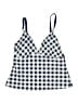 Merona Checkered-gingham Blue Swimsuit Top Size L - photo 1