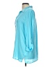 Lilly Pulitzer 100% Polyester Solid Teal 3/4 Sleeve Blouse Size L - photo 5