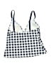 Merona Checkered-gingham Blue Swimsuit Top Size L - photo 2