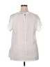 City Chic 100% Polyester White Short Sleeve Blouse Size 18 - photo 2