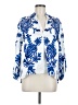 Zara Blue 3/4 Sleeve Blouse Size M - photo 1