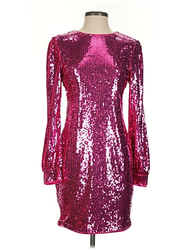 Pre-owned Allegra K Cocktail Dress In Burgundy