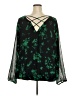 Torrid 100% Polyester Green 3/4 Sleeve Blouse Size 4X Plus (4) - photo 2