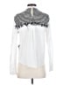 Zara Houndstooth White Long Sleeve Blouse Size S - photo 2