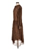 Vince. 100% Polyester Brown Casual Dress Size M - photo 5