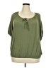 Torrid Green Short Sleeve Blouse Size 2X Plus (2) - photo 1