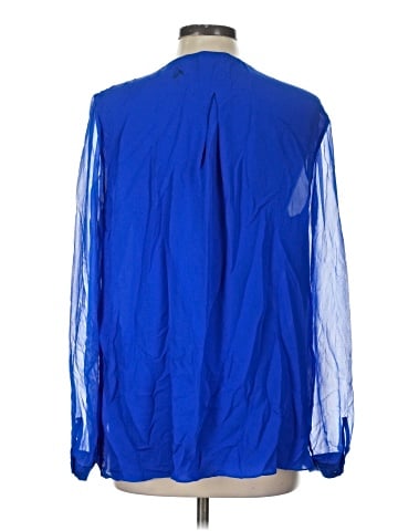 Elie Tahari Long Sleeve Silk Top (view 2)