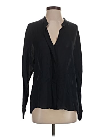 Vince. Long Sleeve Silk Top (view 1)