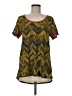 Lularoe Chevron-herringbone Gold Short Sleeve T-Shirt Size M - photo 1