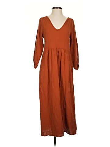 Madewell Lightspun V-Neck Midi Dress (view 1)