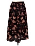 Sag Harbor 100% Polyester Floral Black Casual Skirt Size M (petite) - photo 1