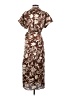 MNG 100% Polyester Paisley Brown Casual Dress Size 4 - photo 2