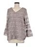 Alfani Gray 3/4 Sleeve Top Size M - photo 1